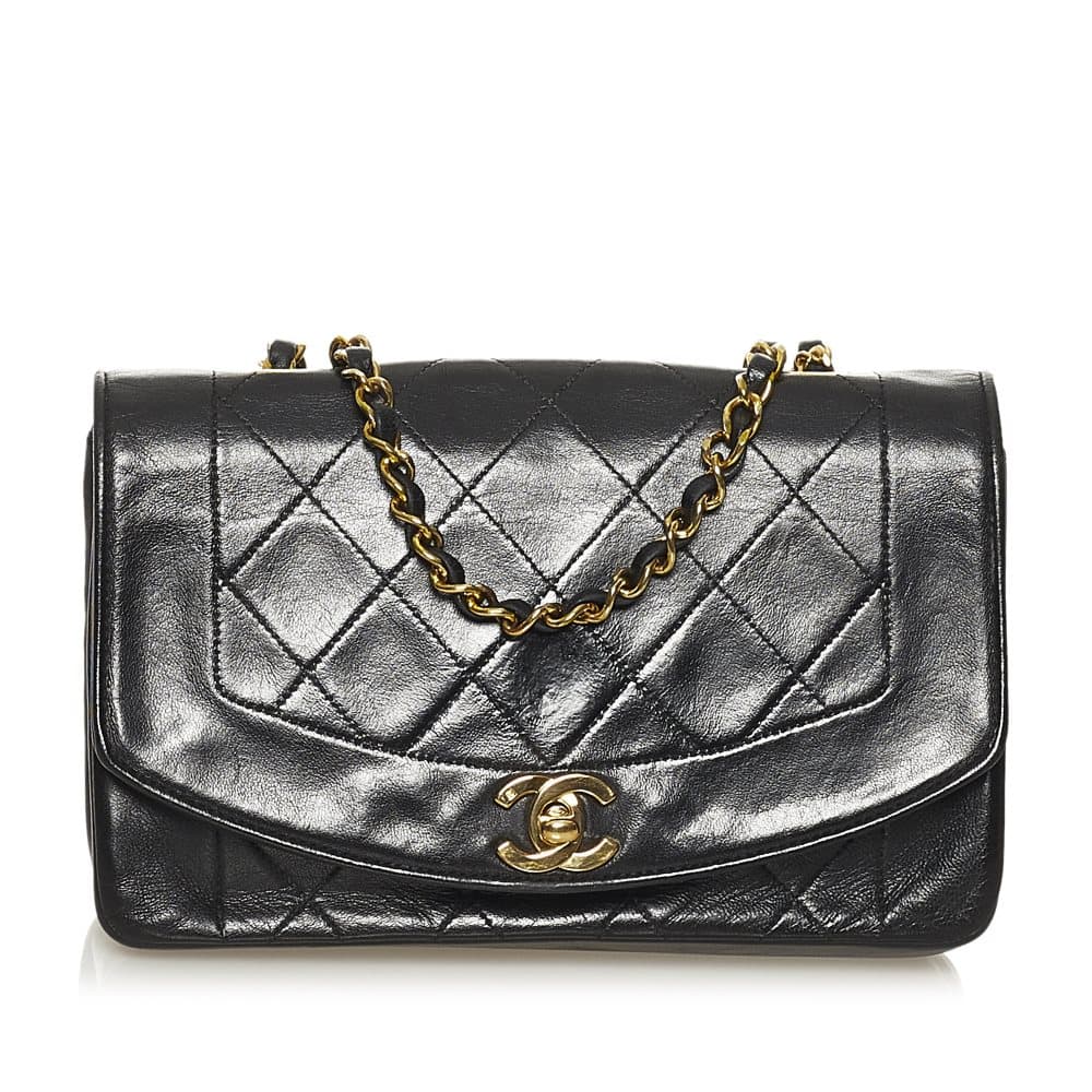 Pre-owned Chanel Diana Flap Crossbody Bag Black