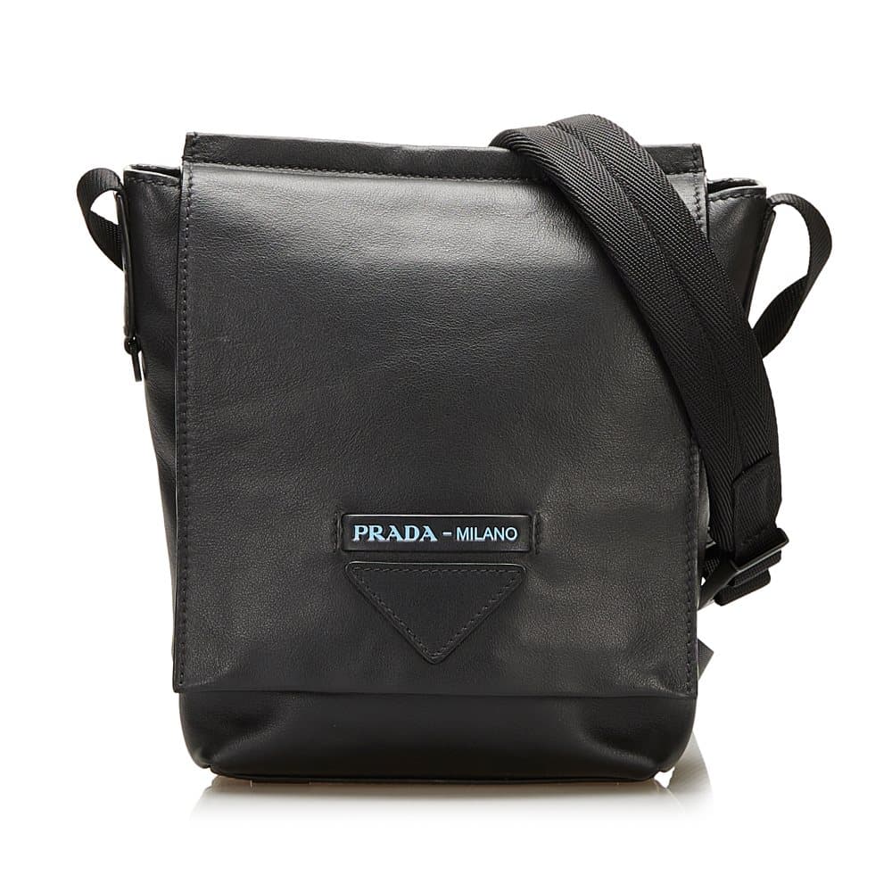 Pre-owned Prada Small Grace Lux Messenger Bag Black