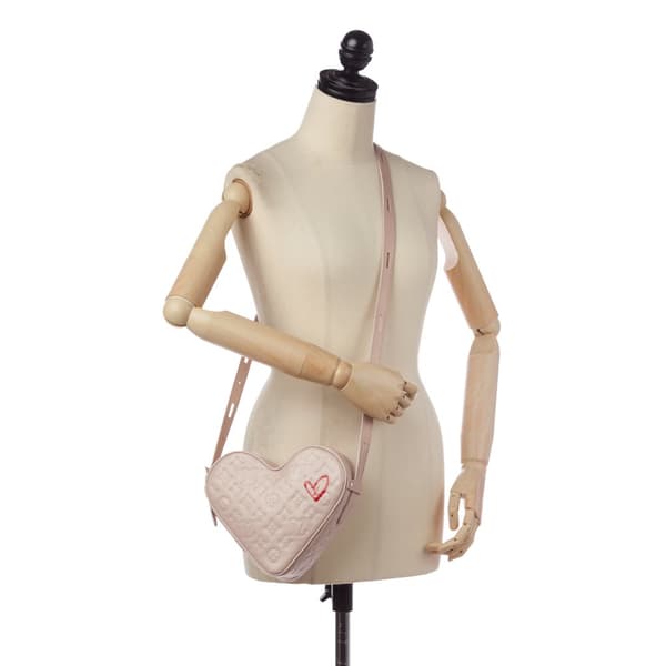Pre-owned Louis Vuitton Monogram Empreinte Fall In Love Coeur Pink
