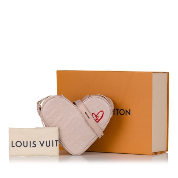 Pre-owned Louis Vuitton Monogram Empreinte Fall In Love Coeur Pink