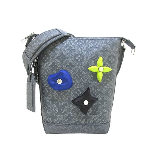 Pre-owned Louis Vuitton Monogram Taurillon Hobo Cruiser PM Gray