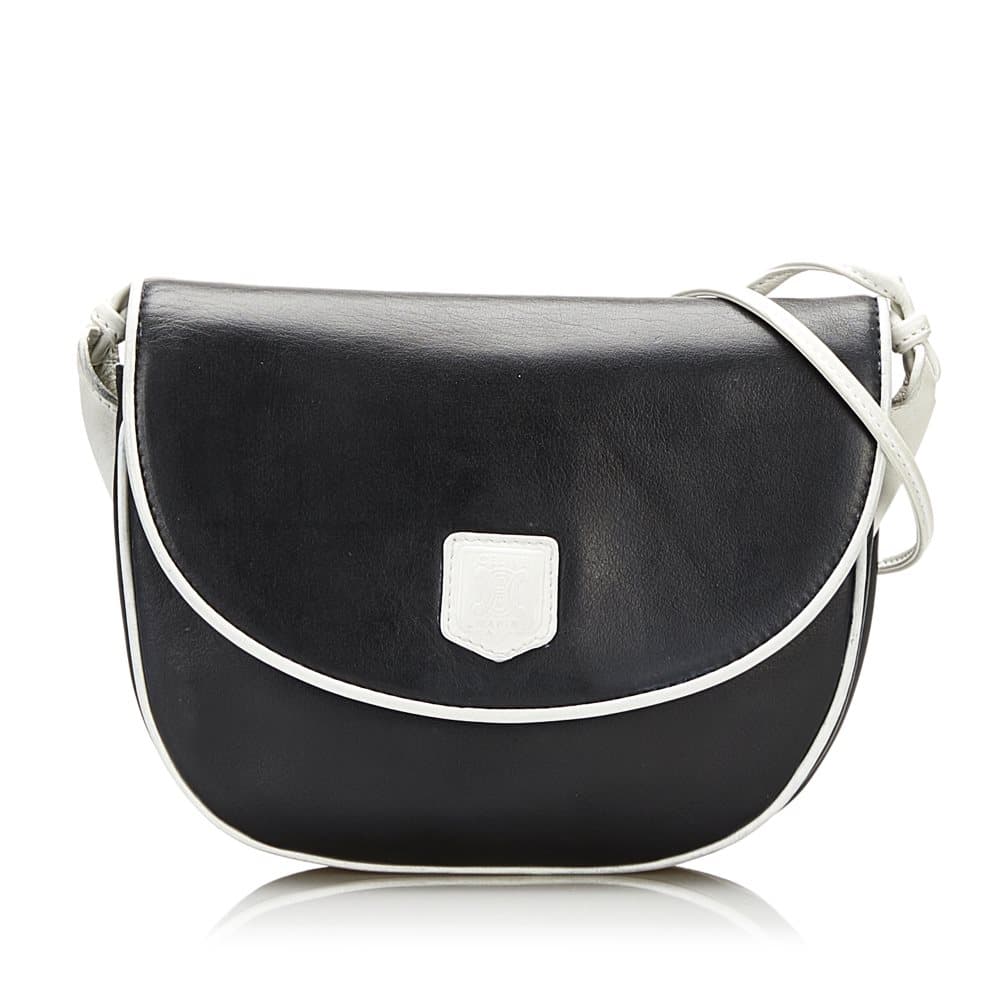 Pre-owned Celine Leather Crossbody Bag Black