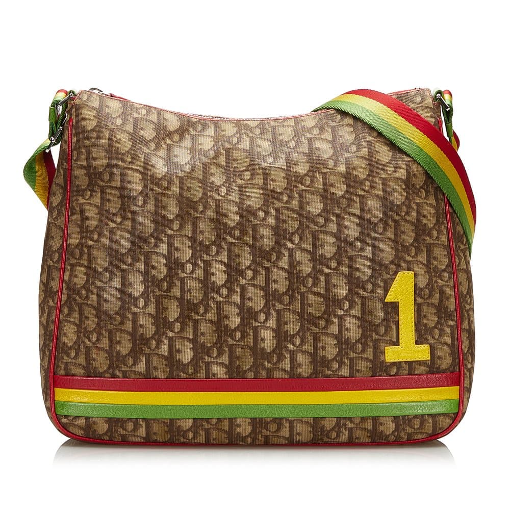 Pre-owned Dior Diorissimo Rasta Crossbody Bag Brown