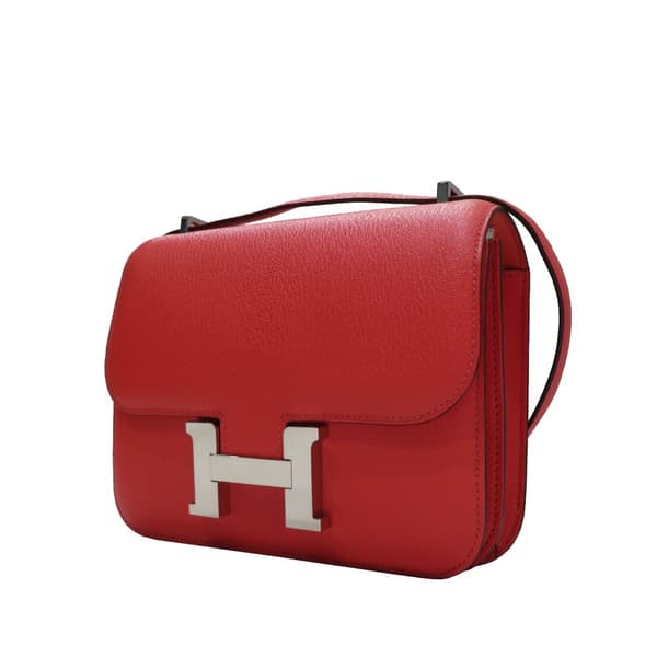 Pre-owned Hermès Mini Epsom Constance 18 Red