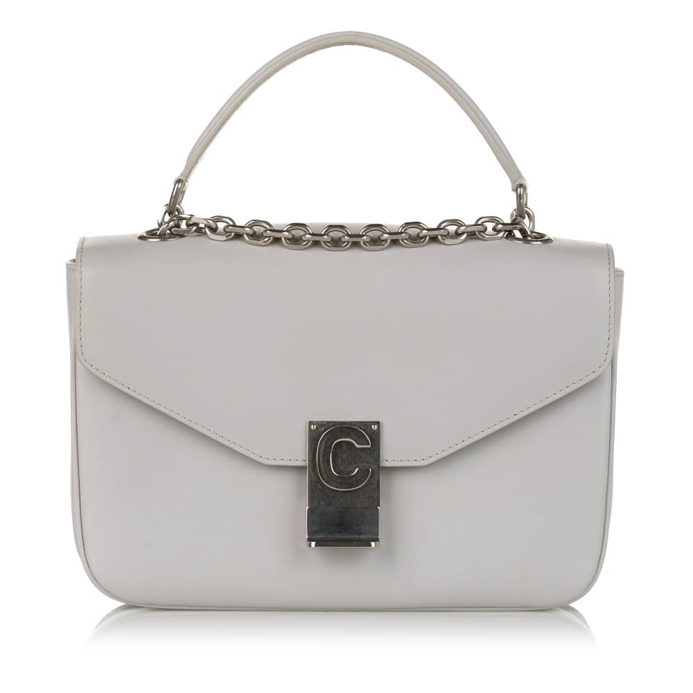 Pre-owned Celine C Bag Leather Crossbody Bag White