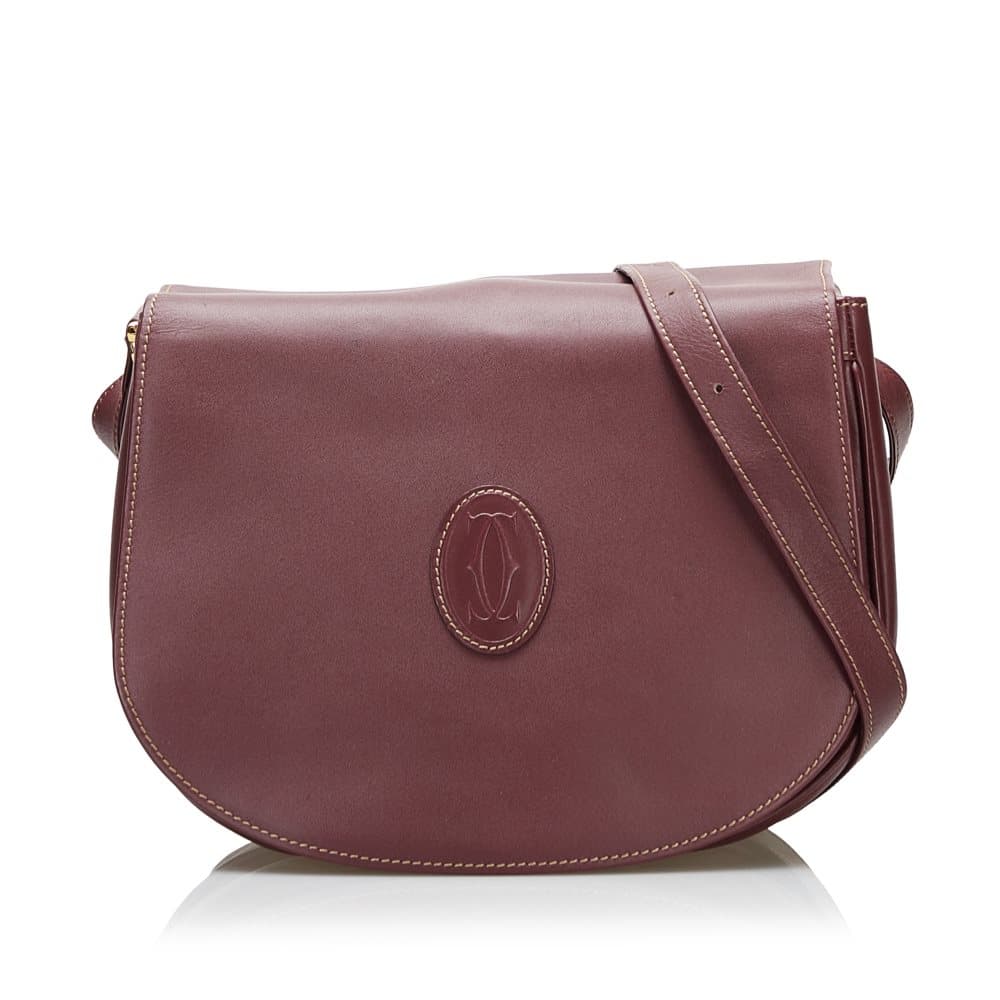 Pre-owned Cartier Must De Cartier Crossbody Bag Red