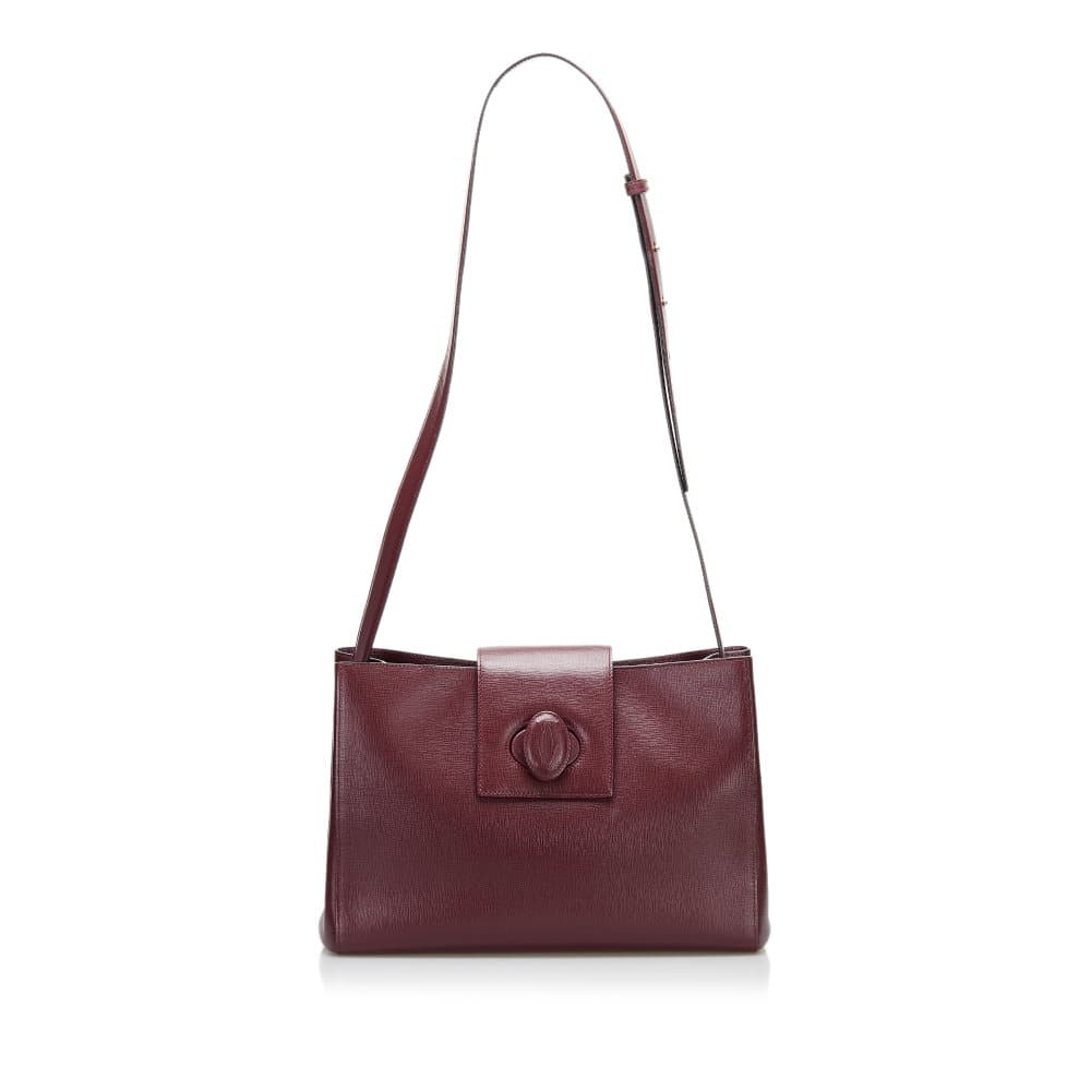 Pre-owned Cartier Must de Cartier Leather Crossbody Bag Red