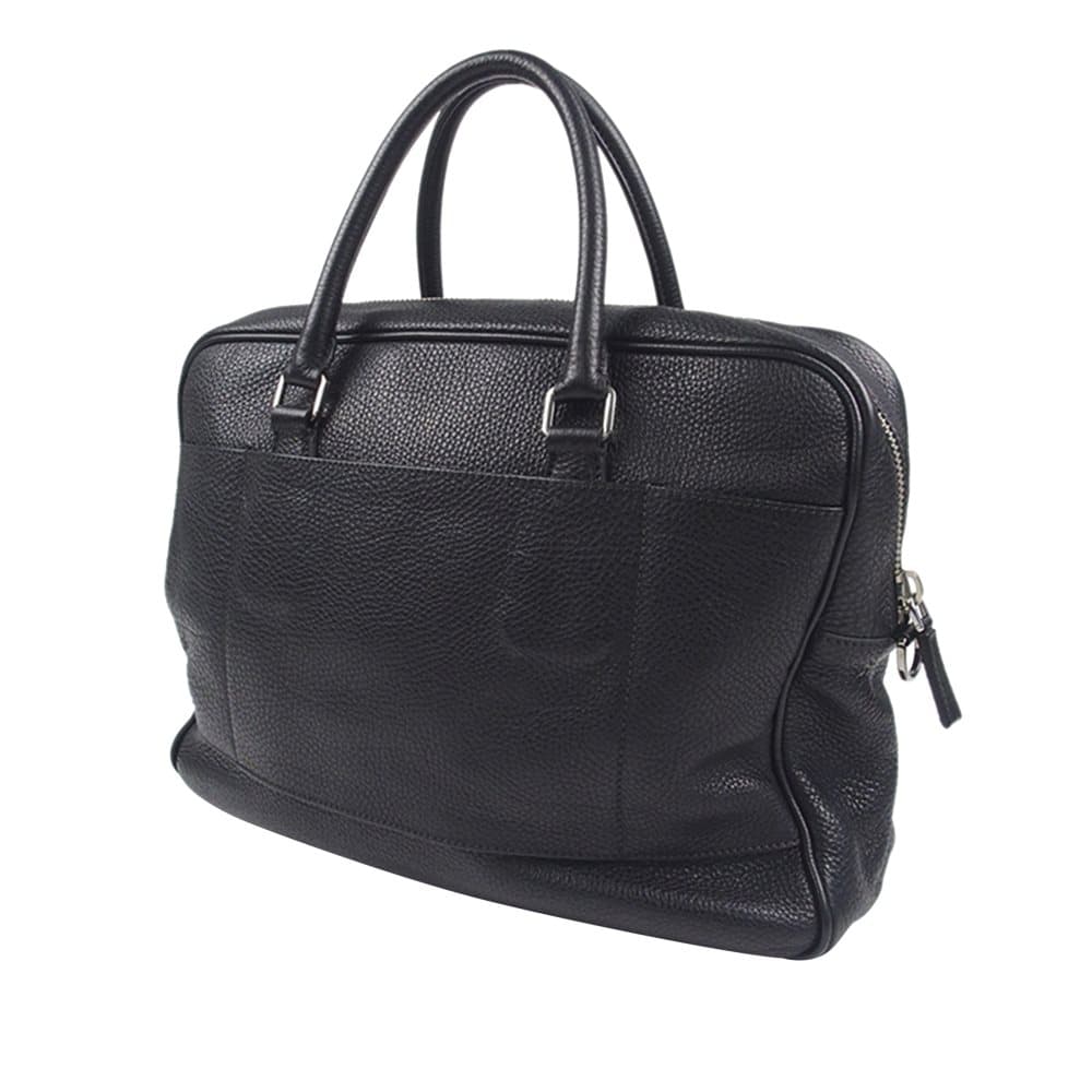 Pre-owned Prada Vitello Daino Business bag Black