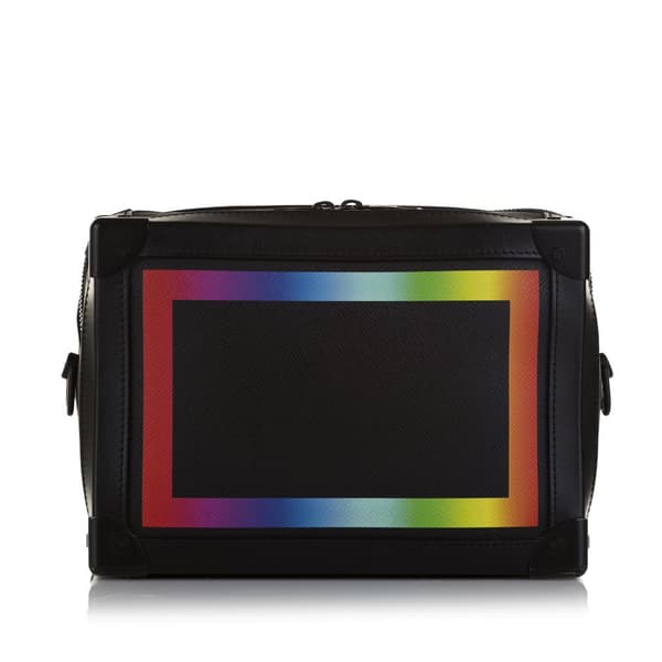 Pre-owned Louis Vuitton Taiga Rainbow Soft Trunk Black