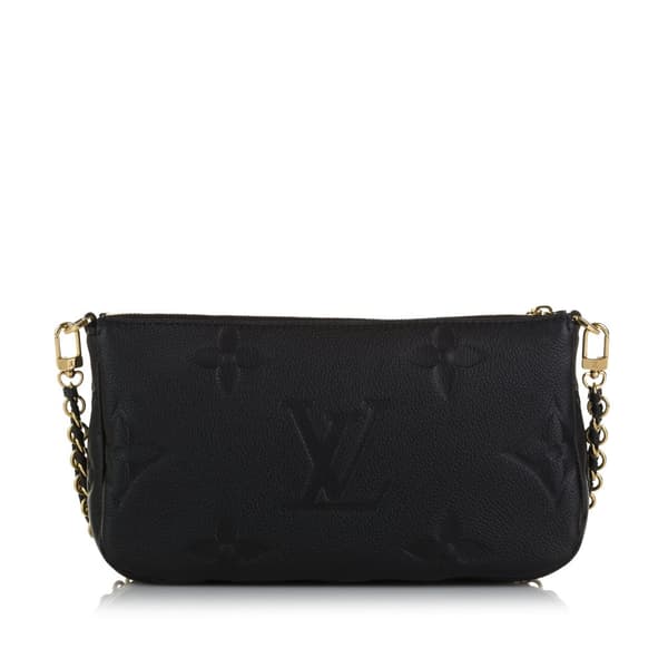 Pre-owned Louis Vuitton Monogram Empriente Bicolor Pochette Felicie Black