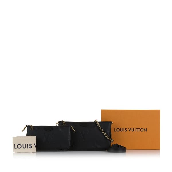 Pre-owned Louis Vuitton Monogram Empriente Bicolor Pochette Felicie Black