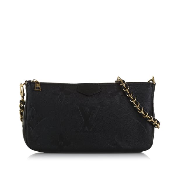 Pre-owned Louis Vuitton Monogram Empriente Bicolor Pochette Felicie Black
