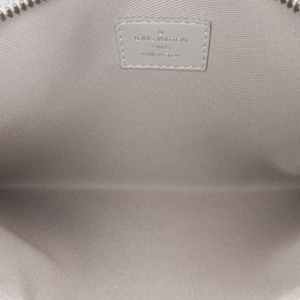 Pre-owned Louis Vuitton Monogram Antartica Double Flat Messenger Gray