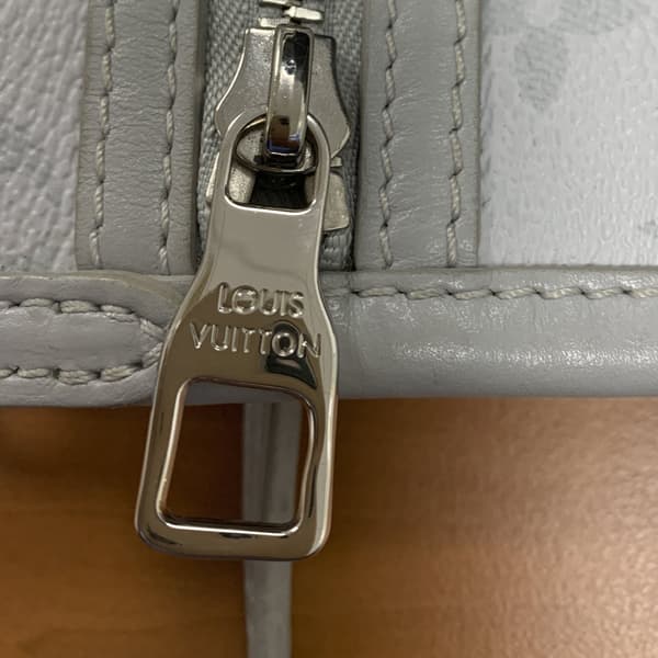 Pre-owned Louis Vuitton Monogram Antartica Double Flat Messenger Gray