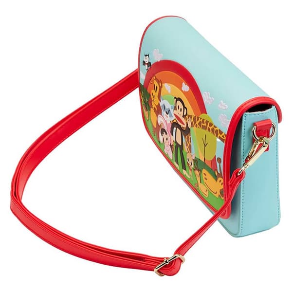 Loungefly Paul Frank Crossbody Bag Rainbow Group Official Blue One Size