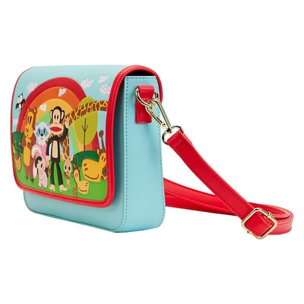 Loungefly Paul Frank Crossbody Bag Rainbow Group Official Blue One Size