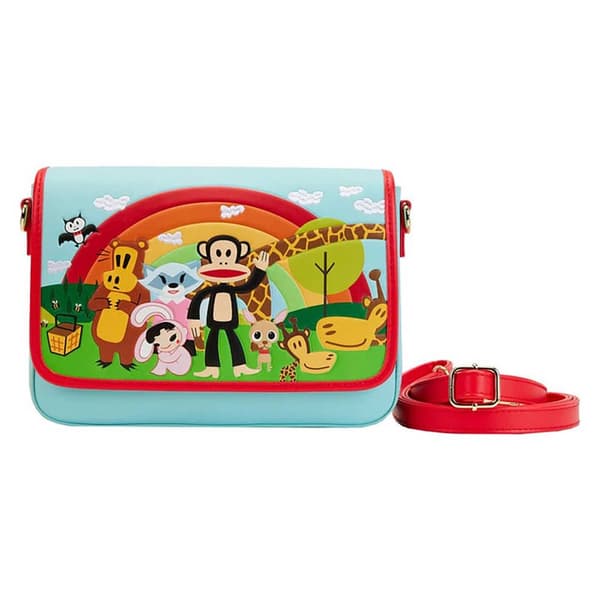 Loungefly Paul Frank Crossbody Bag Rainbow Group Official Blue One Size