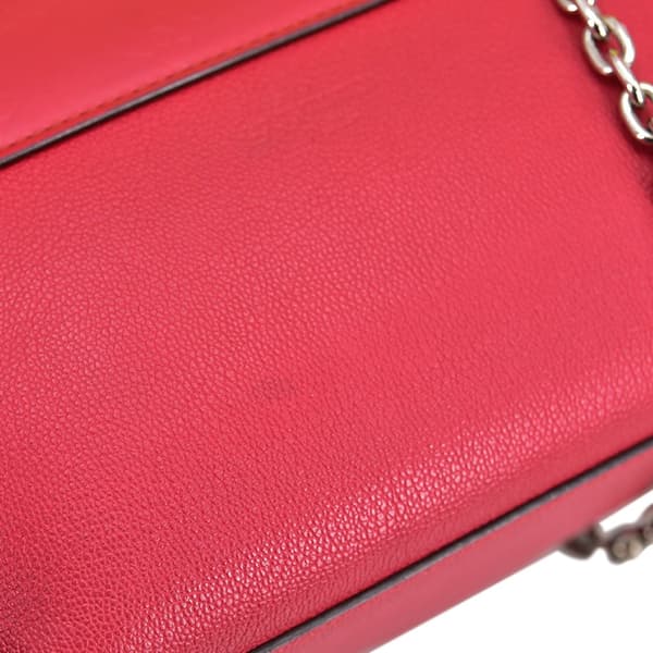 Pre-owned Louis Vuitton Monogram Cuir Plume Ecume Very Chain Bag Red