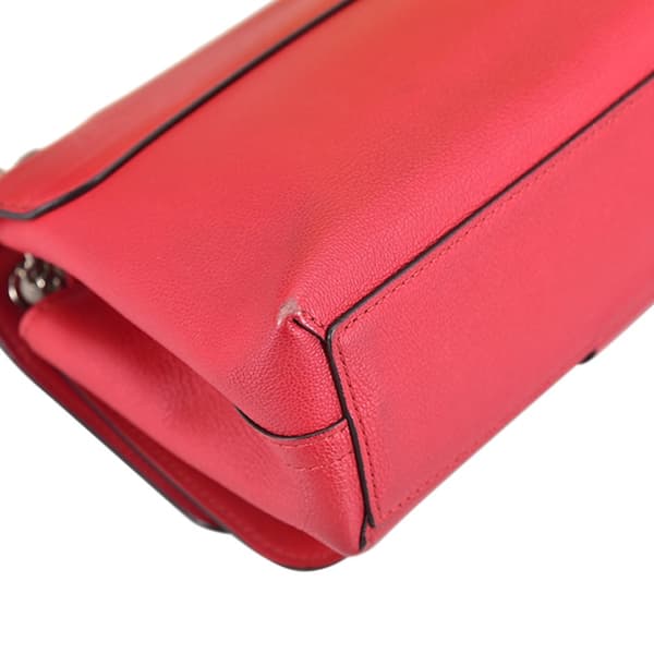 Pre-owned Louis Vuitton Monogram Cuir Plume Ecume Very Chain Bag Red