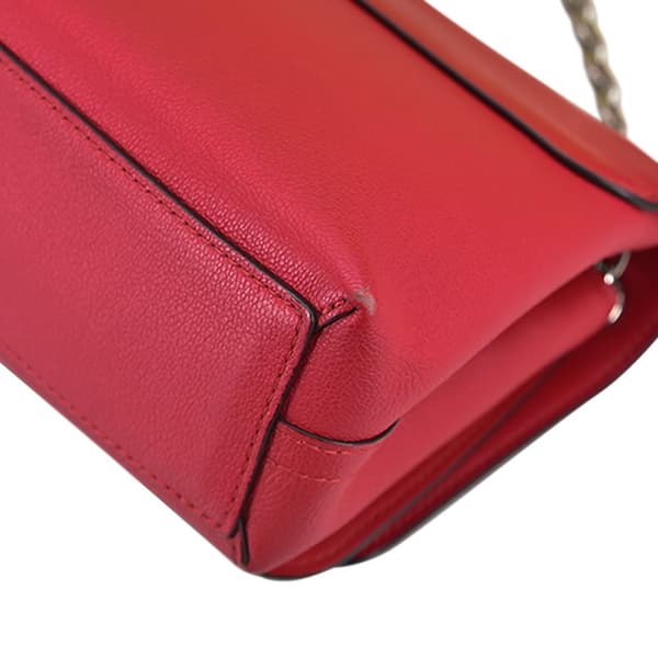 Pre-owned Louis Vuitton Monogram Cuir Plume Ecume Very Chain Bag Red