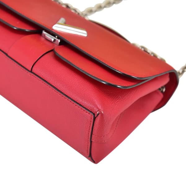 Pre-owned Louis Vuitton Monogram Cuir Plume Ecume Very Chain Bag Red
