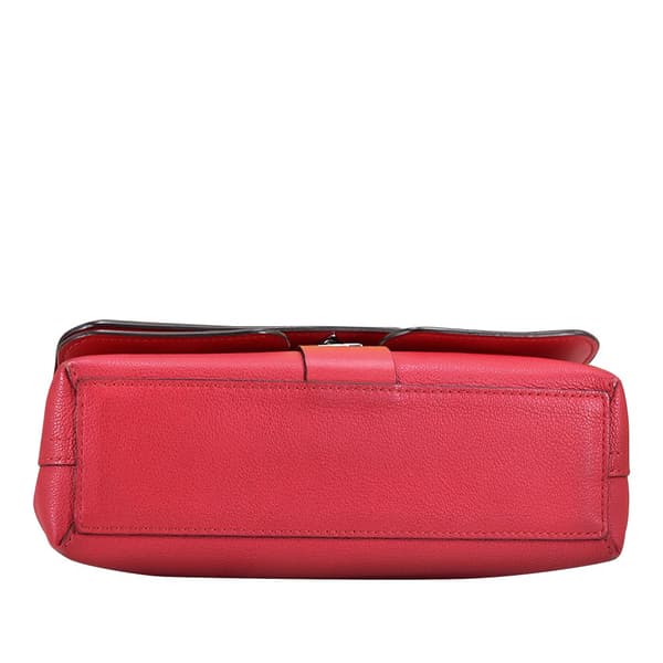 Pre-owned Louis Vuitton Monogram Cuir Plume Ecume Very Chain Bag Red