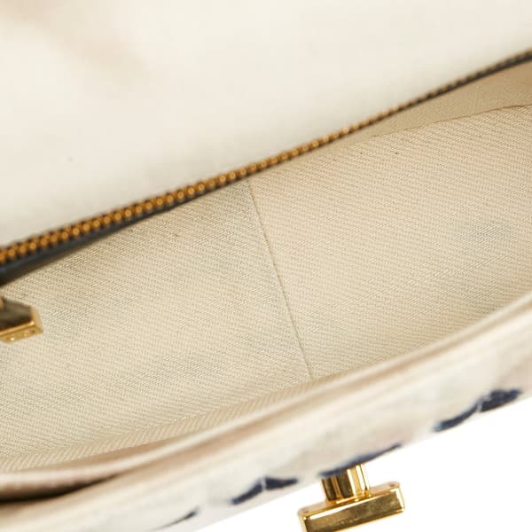 Pre-owned Dior Small Tie Dye Denim Caro White