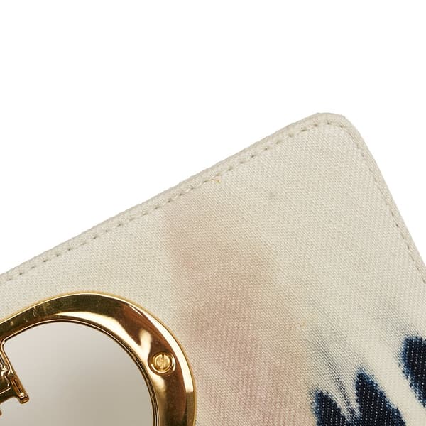 Pre-owned Dior Small Tie Dye Denim Caro White