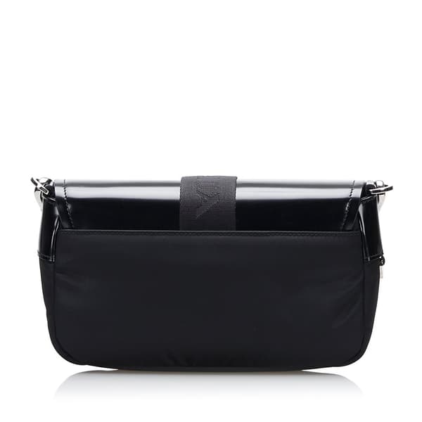 Pre-owned Prada Re-Nylon & Spazzolato Pocket Crossbody Black