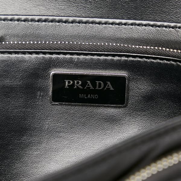 Pre-owned Prada Re-Nylon & Spazzolato Pocket Crossbody Black