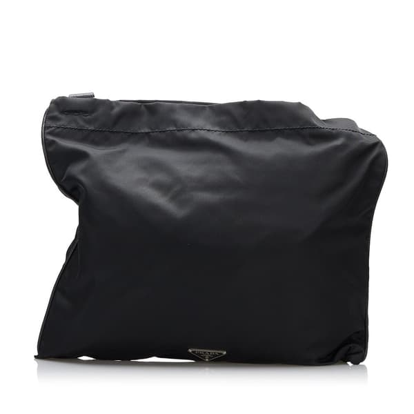 Pre-owned Prada Tessuto Zip Top Crossbody Black