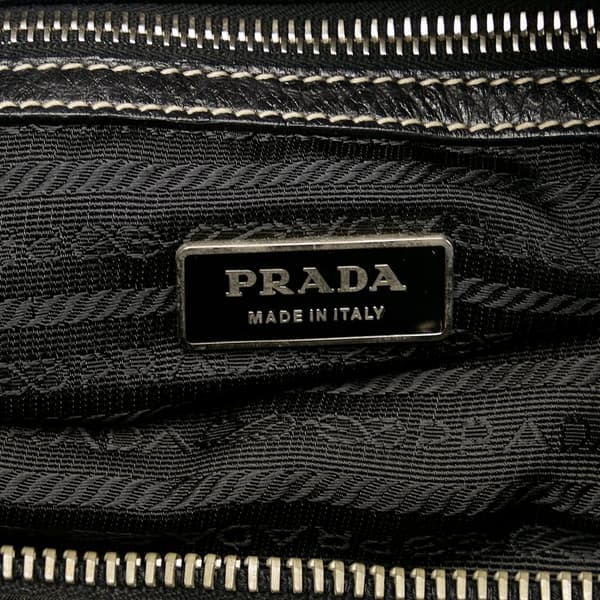 Pre-owned Prada Tessuto Zip Top Crossbody Black
