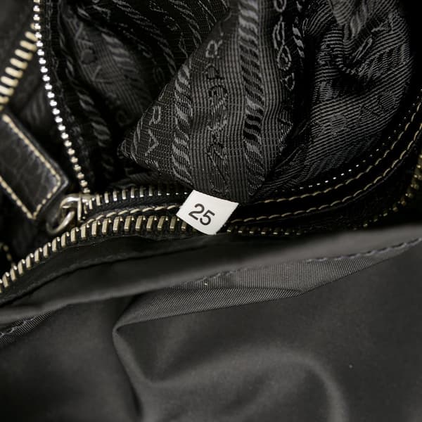 Pre-owned Prada Tessuto Zip Top Crossbody Black