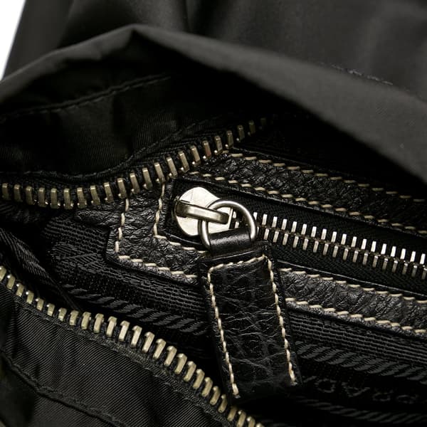 Pre-owned Prada Tessuto Zip Top Crossbody Black