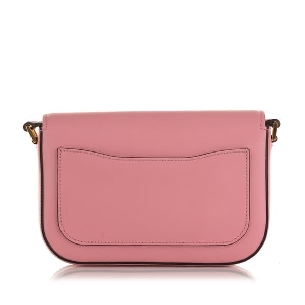 Pre-owned Prada Glace Calf Etiquette Crossbody Pink
