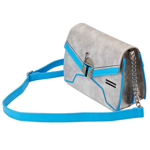 Loungefly Cross Body Bag Jango Fett Chain Strap Official Star Wars Grey One Size