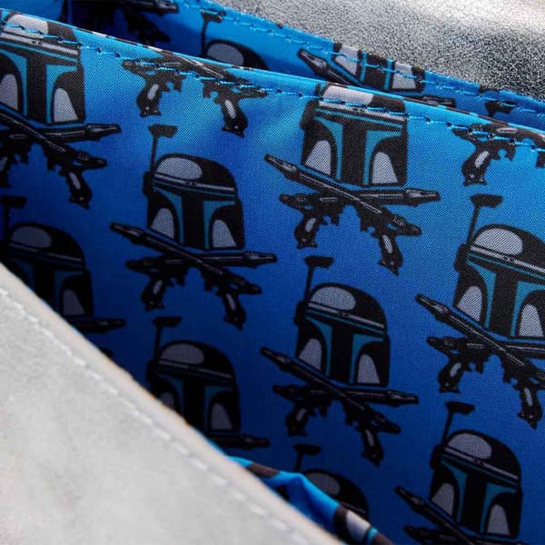 Loungefly Cross Body Bag Jango Fett Chain Strap Official Star Wars Grey One Size