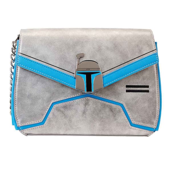 Loungefly Cross Body Bag Jango Fett Chain Strap Official Star Wars Grey One Size