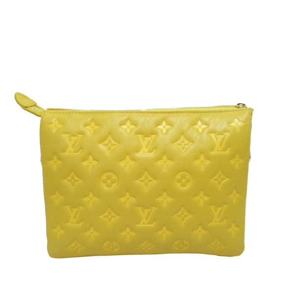 Pre-owned Louis Vuitton Monogram Coussin PM Yellow