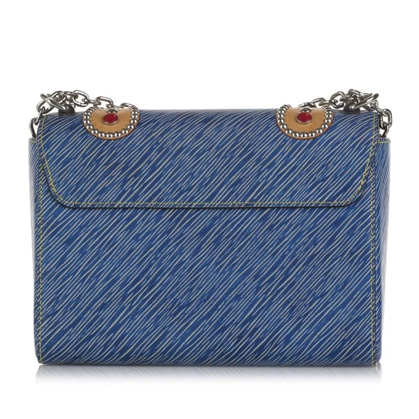 Pre-owned Louis Vuitton Studded Epi Twist MM Blue