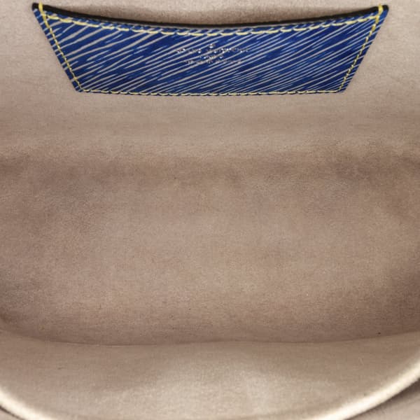 Pre-owned Louis Vuitton Studded Epi Twist MM Blue