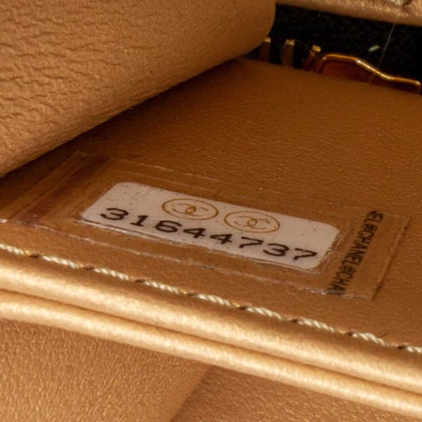 Pre-owned Chanel CC Quilted Golden Plate Vanity Crossbody Gold