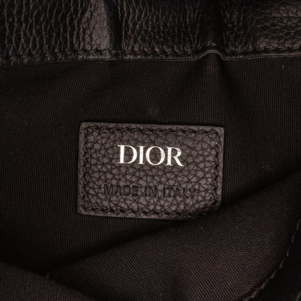 Pre-owned Dior Oblique Canvas Saddle Messenger Bag Black
