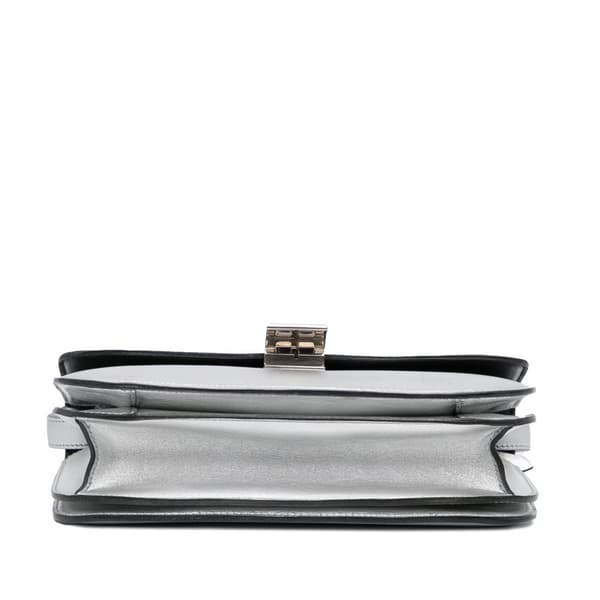 Pre-owned Celine Medium Calfskin Classic Box Silver