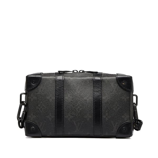 Pre-owned Louis Vuitton Monogram Eclipse Soft Trunk Wallet Crossbody Black