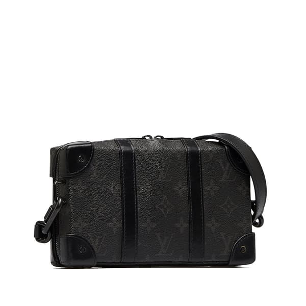 Pre-owned Louis Vuitton Monogram Eclipse Soft Trunk Wallet Crossbody Black