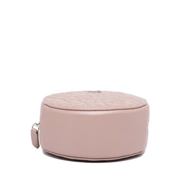 Pre-owned Chanel Goatskin Camellia Round Clutch With Chain Brown