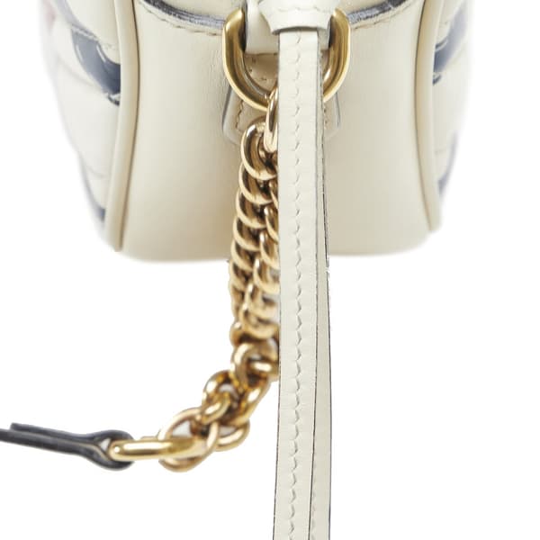 Pre-owned Gucci GG Marmont Crossbody White
