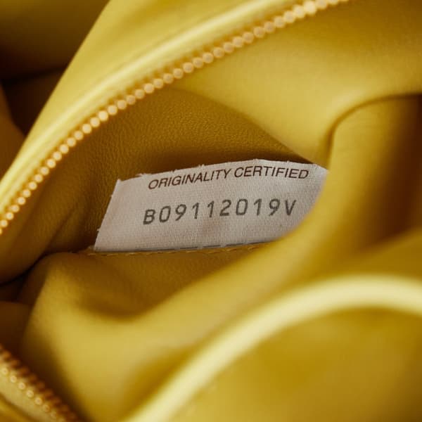Pre-owned Bottega Veneta Nappa Intrecciato Padded Chain Cassette Satchel Yellow