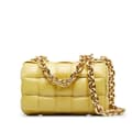 Pikkukuva 1 / 9: Pre-owned Bottega Veneta Nappa Intrecciato Padded Chain Cassette Satchel Yellow